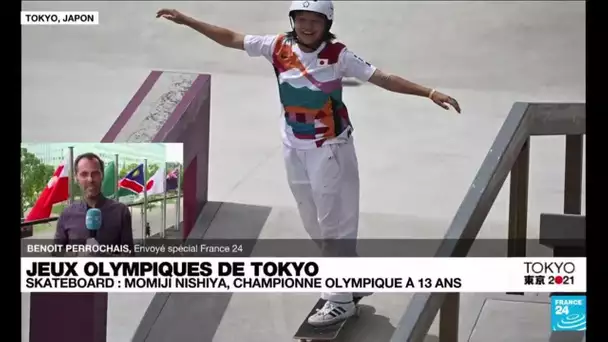 JO de Tokyo : la Japonaise Nomiji Nishiya première médaille d'or de l'histoire en skateboard