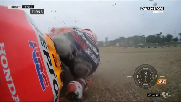 Chute de Marc Marquez !