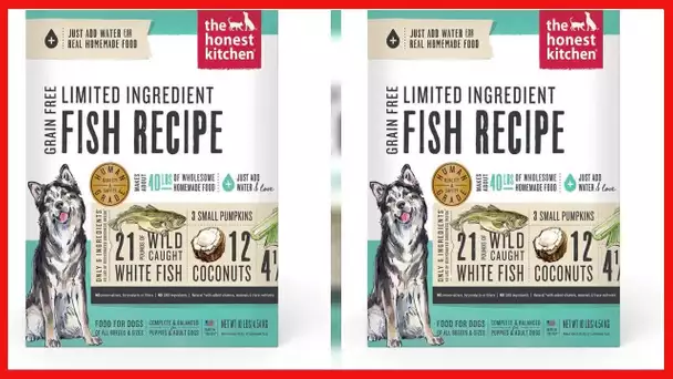 The Honest Kitchen Dehydrated Limited Ingredient Fish Dog Food, 10 lb Box