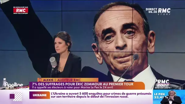 Alexis, auditeur RMC et électeur de Zemmour : "Je fais partie des déçus"