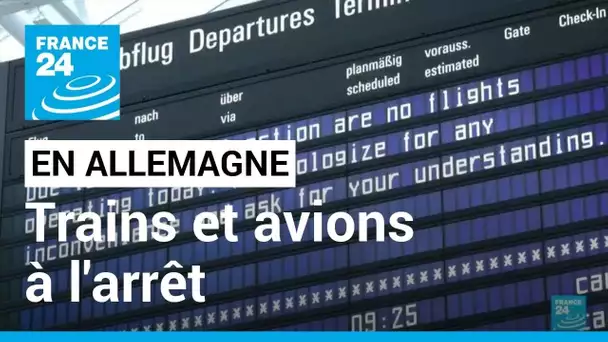 Inflation : grève massive en Allemagne, trains et avions à l'arrêt, métros et bus dans les dépôts