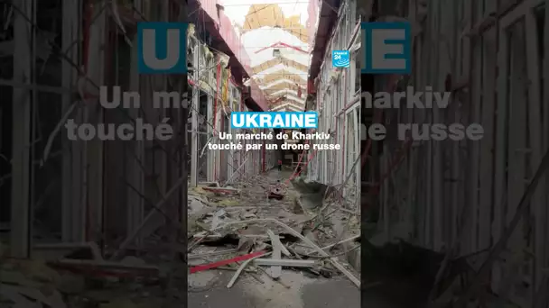 Ukraine : un marché de Kharkiv touché par un drone russe • FRANCE 24