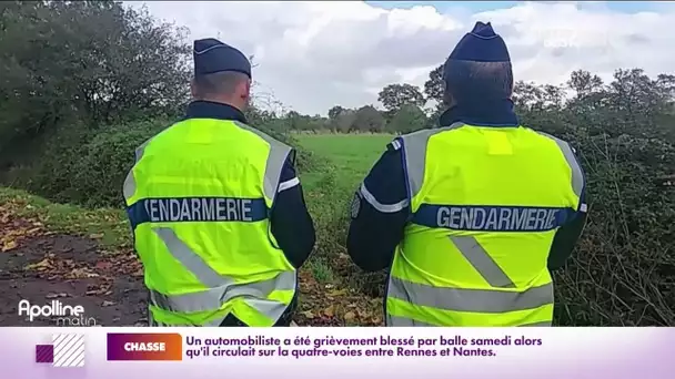 Victime d'une balle perdue tirée par un chasseur, le pronostic vital d'un automobiliste est engagé