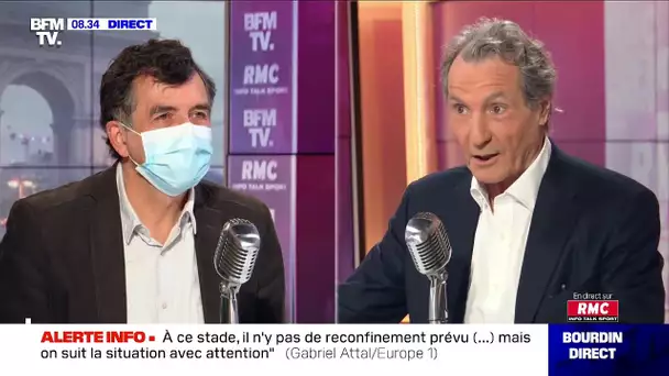 Arnaud Fontanet face à Jean-Jacques Bourdin sur RMC et BFMTV