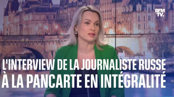 L'interview de la journaliste russe à la pancarte sur BFMTV en intégralité