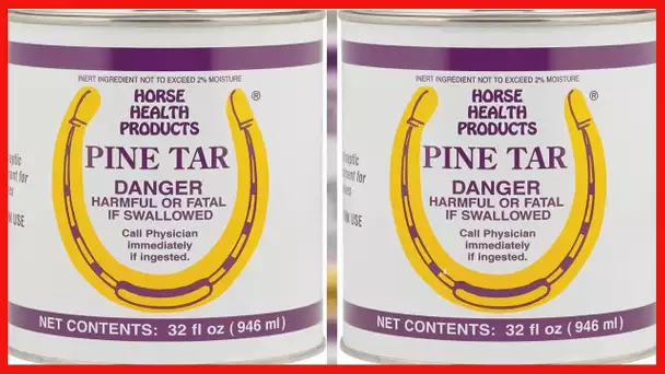 Horse Health Pine Tar, Natural Topical Antiseptic for Use on Horse Hooves, Helps Retain Moisture