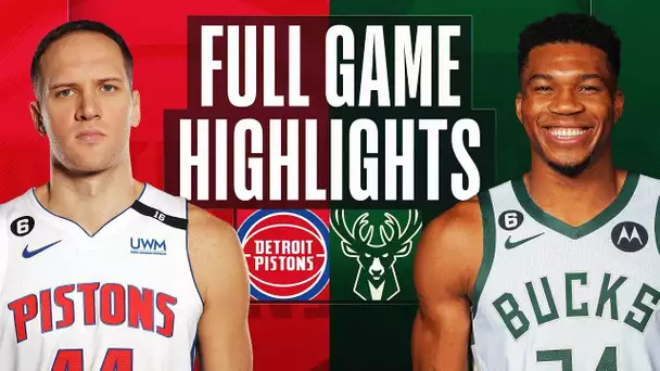 PISTONS at BUCKS | NBA FULL GAME HIGHLIGHTS | November 2, 2022