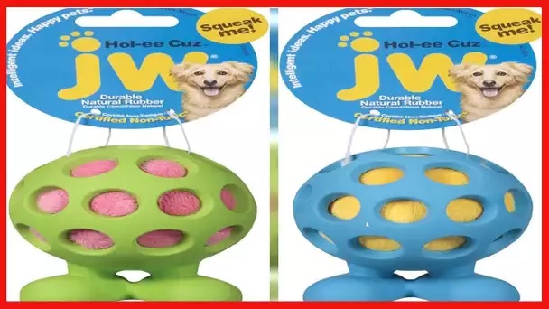JW Pet Hol-ee Cuz Medium Dog Chew and Fetch Toy, Colors Vary