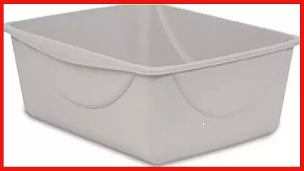 Petmate Open Cat Litter Box- Mouse Grey