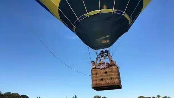 Meursault : Pour fêter ses 100 ans Jeanne vole au dessus du vignoble en montgolfière