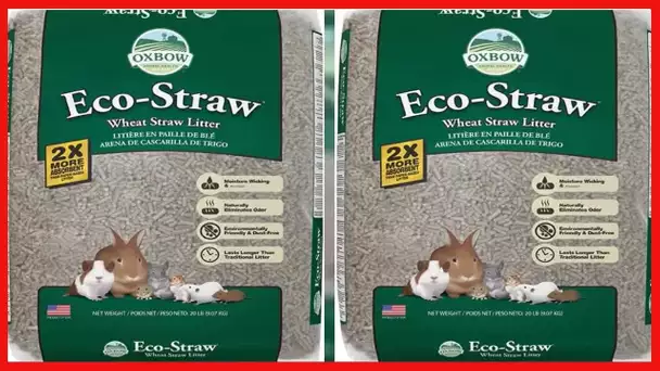 Oxbow Animal Health Eco-Straw Wheat Litter - All-Natural, Dust-Free Litter