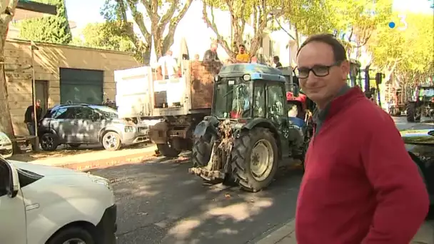 A Nîmes les agriculteurs ont manifesté toute la matinée