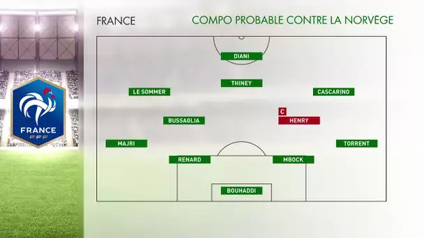 La compo probable face à la Norvège