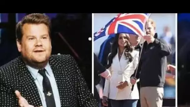 'Lisez la pièce!' James Corden a dit de «rester aux États-Unis» après que la star ait soutenu Harry