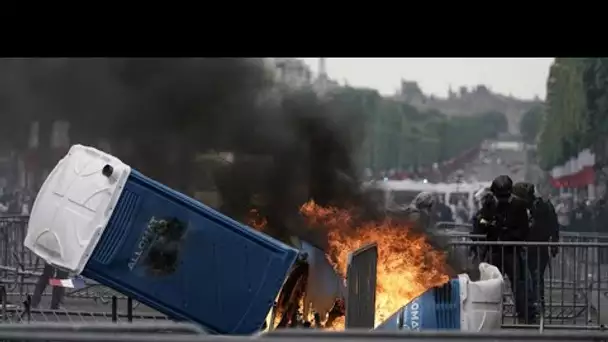 Heurts sur les Champs-Élysées à l'issue du défilé du 14-Juillet