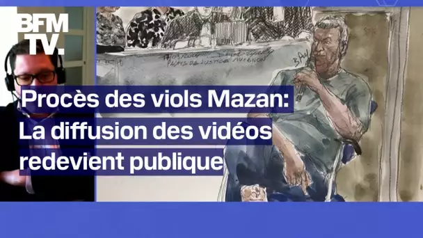 La cour met fin au huis clos, et diffuse en public les vidéos des viols subis par Gisèle Pélicot