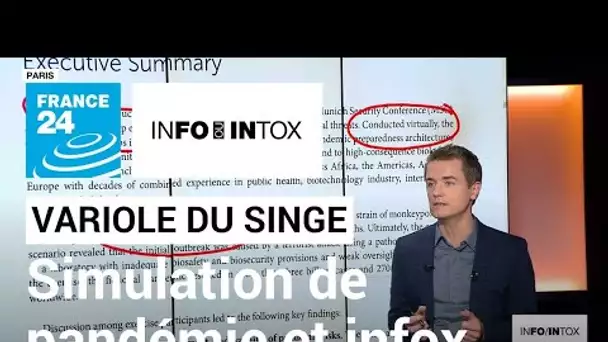 Variole du singe : Une simulation de pandémie prise au pied de la lettre • FRANCE 24