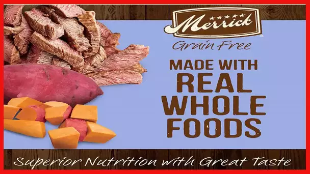 Merrick Dry Puppy Food, Real Beef and Sweet Potato Grain Free Dog Food Recipe - 22 lb. Bag