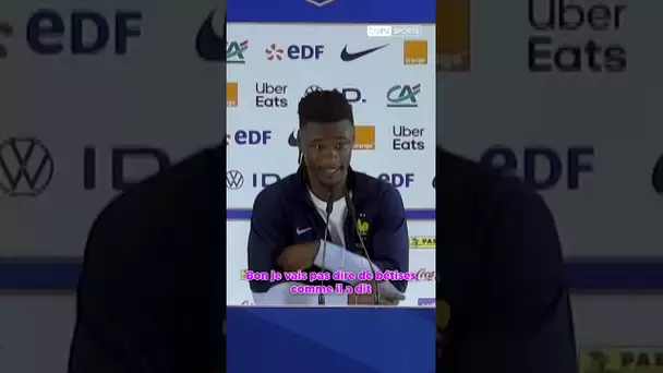 L'arrivée fracassante d'Eduardo Camavinga en conférence de presse 🤣 #shorts