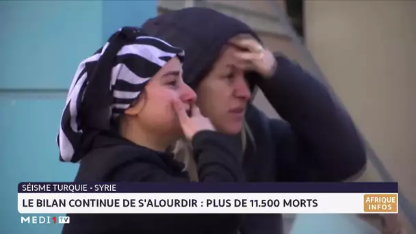 Séisme en Turquie et en Syrie : le bilan continue de s´alourdir à plus de 11.000 morts