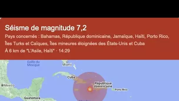 Un séisme de magnitude 7.2 a secoué Haïti - Alerte au tsunami déclenchée • FRANCE 24