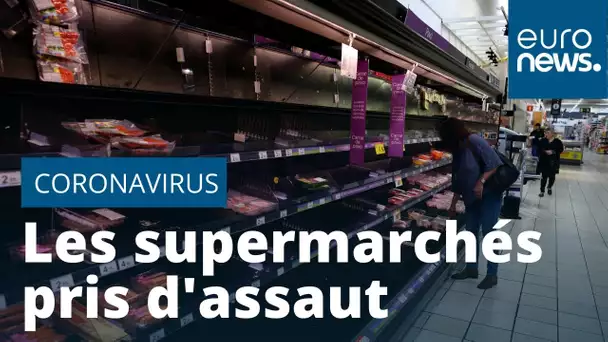 "On dirait la fin du monde", Covid-19 et quarantaine, les supermarchés pris d'assaut