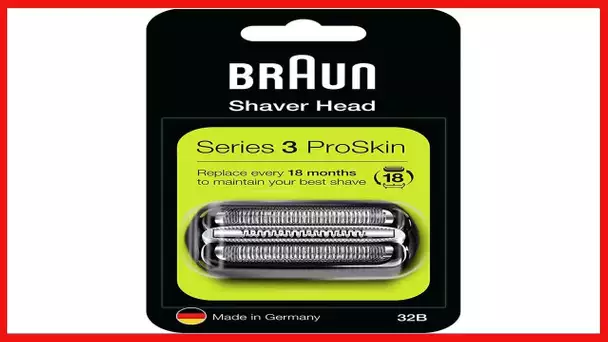 Braun Razor Replacement Foil & Cutter Cassette 32B Series 3 320 330 340 350CC Black Shaving Heads