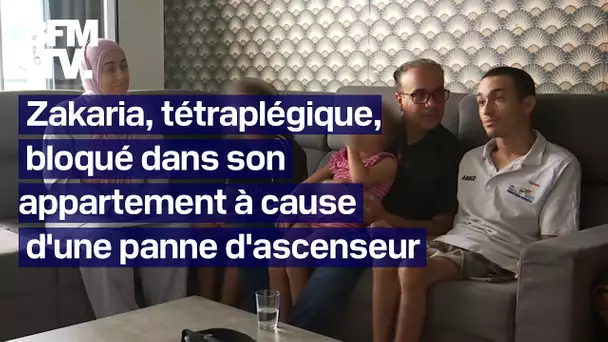 Le calvaire de Zakaria, tétraplégique, bloqué dans son appartement à cause d'une panne d'ascenseur