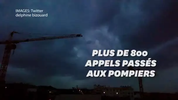 Les images du violent orage qui a traversé Paris ce samedi