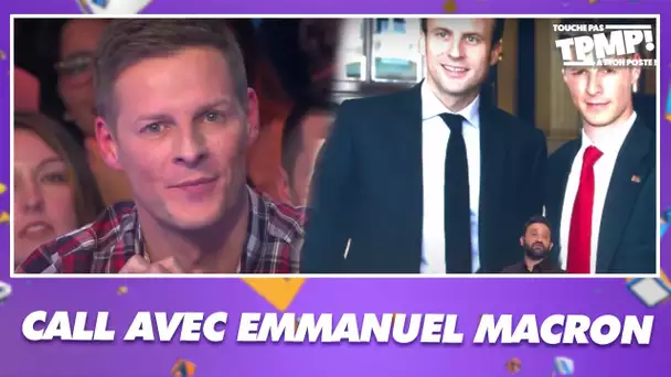 Matthieu Delormeau au téléphone avec Emmanuel Macron