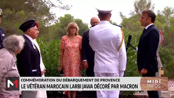 Débarquement de Provence : le vétéran marocain Larbi Jawa décoré par Macron