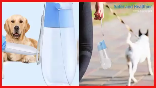 Portable Dog Water Bottle for Walking, 20 oz Dog Water Bowl Dispenser, Leak-Proof Water Bowl Pet