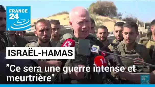 Israël-Hamas: "Ce sera une guerre intense et meurtrière", assure le ministre israélien de la Défense