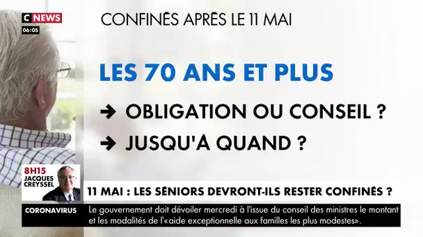 11 mai :  les seniors devront-ils rester confinés ?