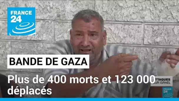 Frappes israélienne sur la bande de Gaza : plus de 400 morts et 123 000 déplacés, selon l'ONU