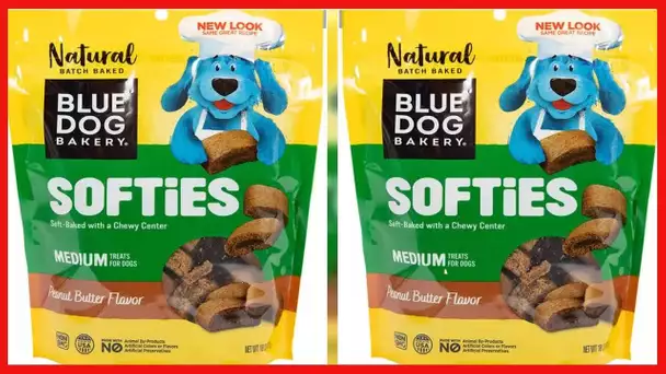 Blue Dog Bakery Natural Dog Treats, Softies, Peanut Butter Flavor, 18oz (1 Count)