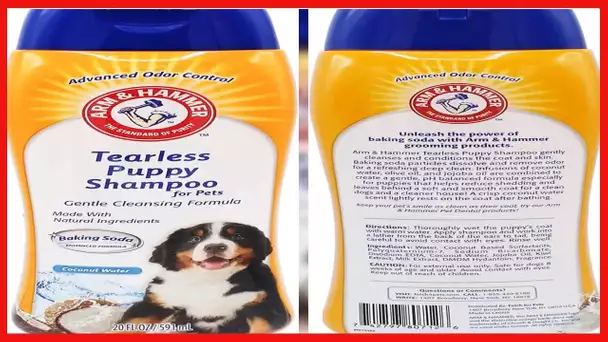 Arm & Hammer for Pets Tearless Puppy Shampoo | Gentle & Effective Tearless Shampoo for All Dogs