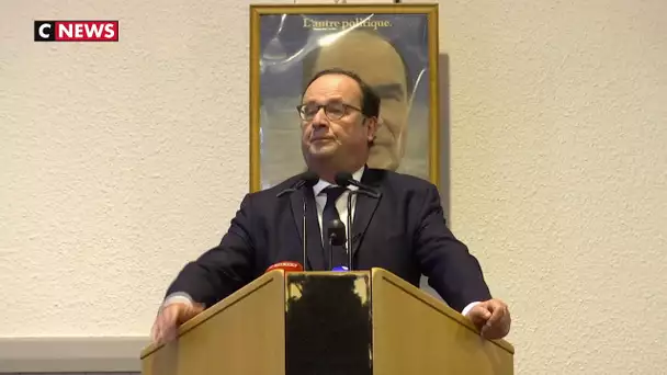 François Hollande à Jarnac, un hommage en forme de campagne politique