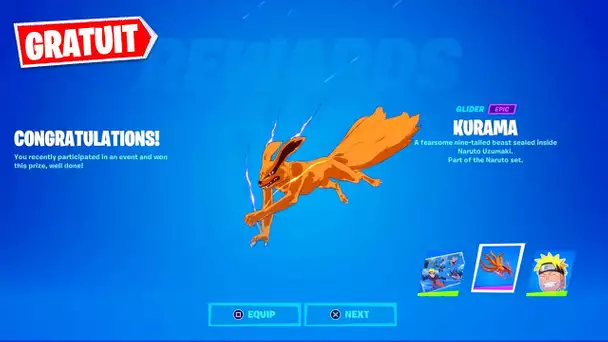 AVOIR GRATUITEMENT LE PLANEUR DE NARUTO ET LES RECOMPENSES THE NINDO SUR FORTNITE !