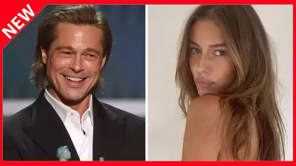 ✅  Brad Pitt de retour en France avec une femme à son bras