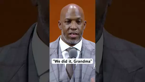 “We did it, Grandma” - Chauncey Billups during his enshrinement speech ❤️ | #Shorts