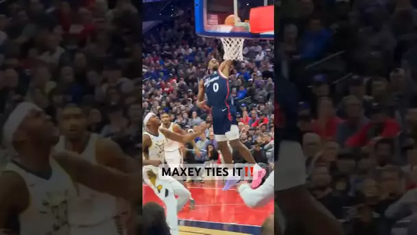 Tyrese Maxey ties it with the SLAM! 🏆 Live in the NBA App | #Shorts