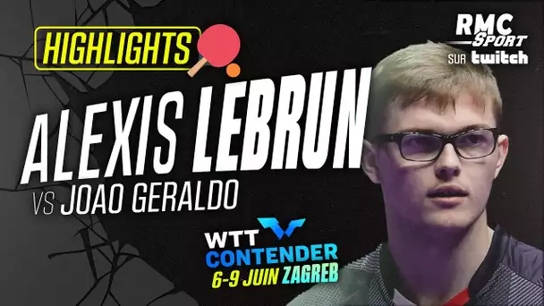 WTT Contender Zagreb (8ème de finale) : Un match à sens unique entre A.Lebrun et Geraldo