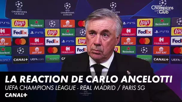 La réaction de Carlo Ancelotti - UEFA Champions League - Real Madrid / Paris SG