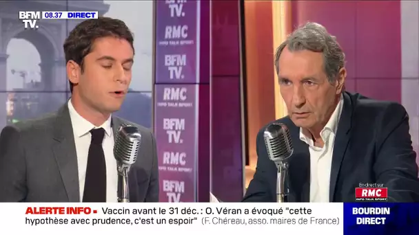 Gabriel Attal: "la première personne vaccinée sera une résidente ou un résident d'EHPAD"