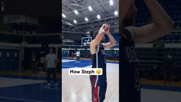 Stephen Curry makes this UNREAL trick shot 3 times in a row! 😲🇺🇸#USABMNT| #Shorts