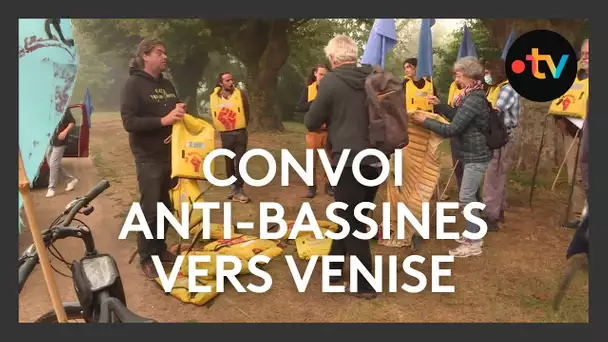 Bassines : départ du convoi de la traversée des luttes pour l’eau vers Venise