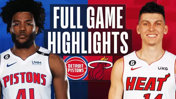 PISTONS at HEAT | NBA FULL GAME HIGHLIGHTS | December 6, 2022