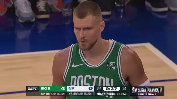 First Look At Kristaps Porzingis On The Celtics!