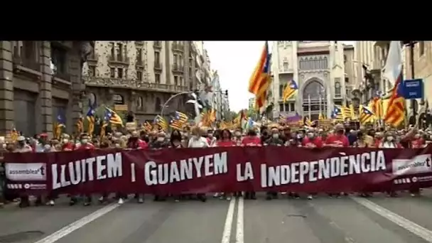 Manifestations à Barcelone : les indépendantistes catalans se mobilisent